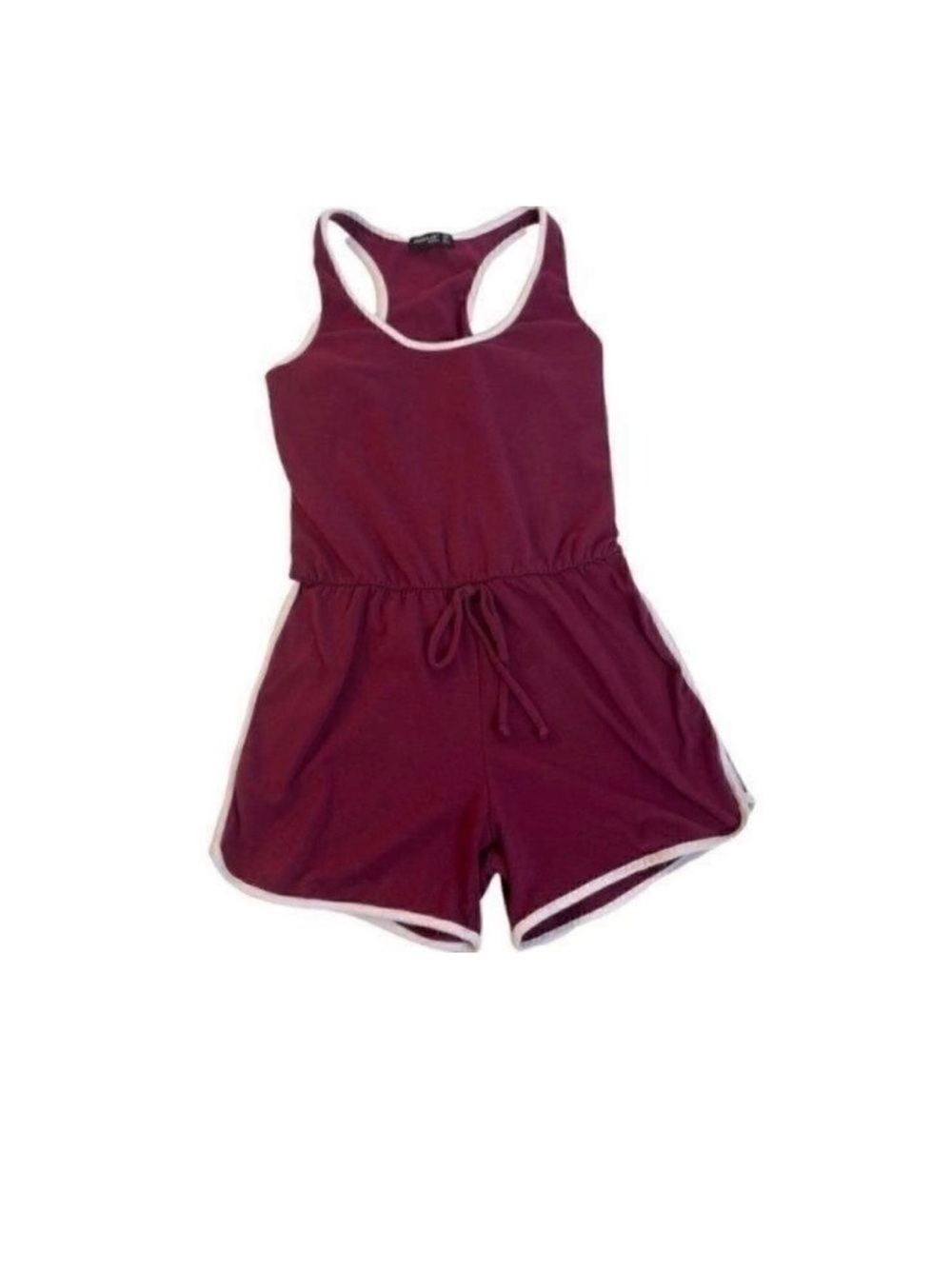 Popular Basics Burgundy Scoop Neck One Piece Romper Medium Shorts Tank Onesie